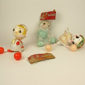 Dime Store Rattle Toy Lot Bead Doll